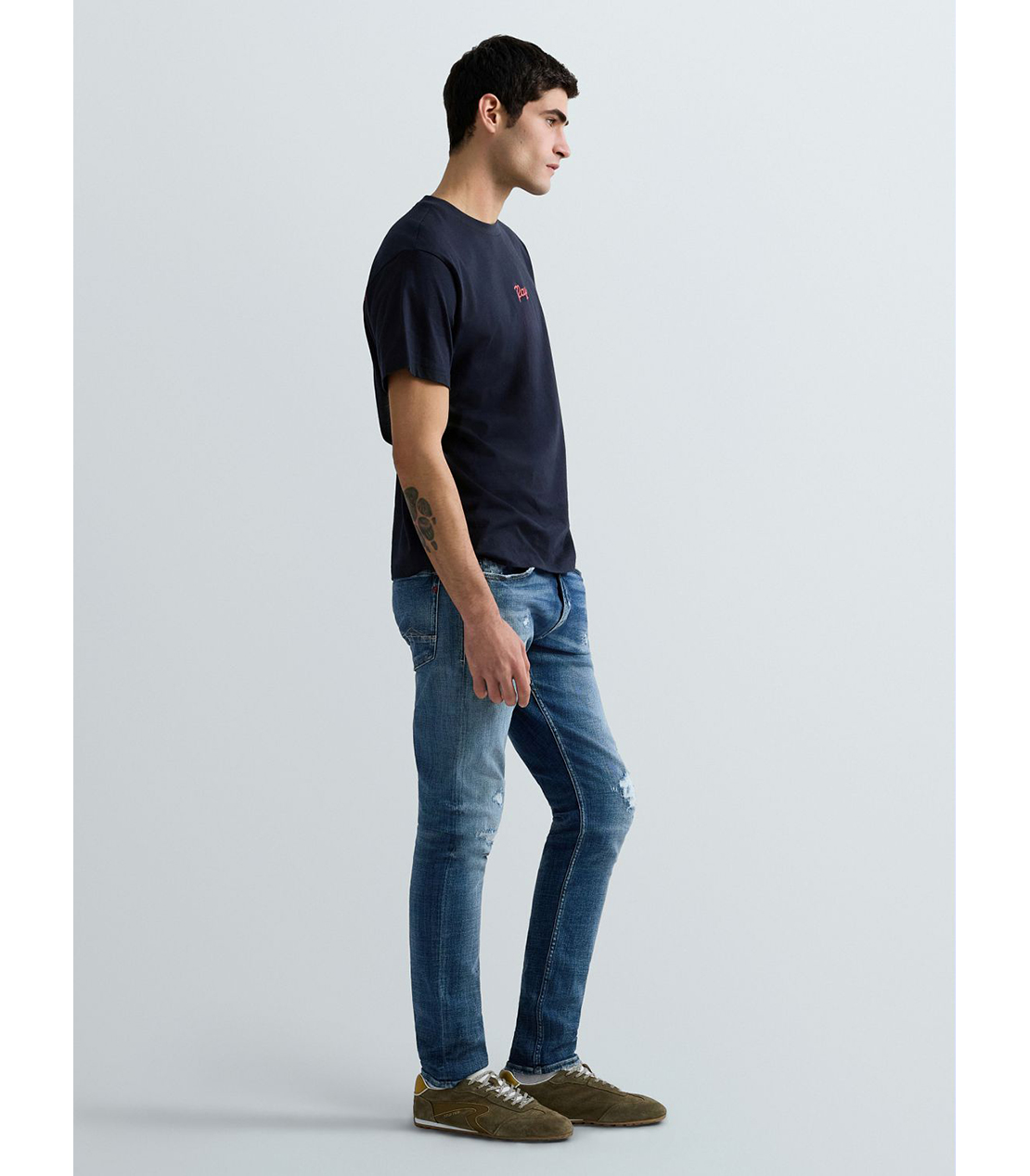 ベーシックジャージーヘリテイジプリント Tシャツ 詳細画像 ダークネイビー 4